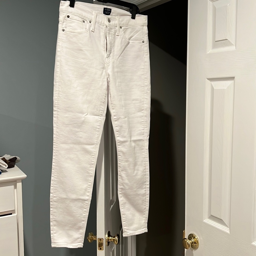 Jcrew Factory Pants size 29 9” Mid rise skinny white